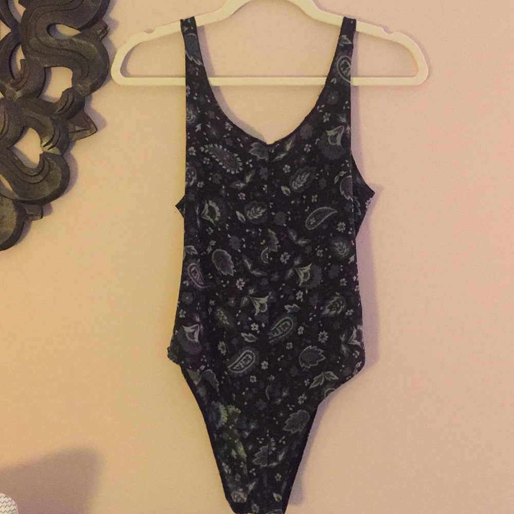 Free People Patterned Bodysuit